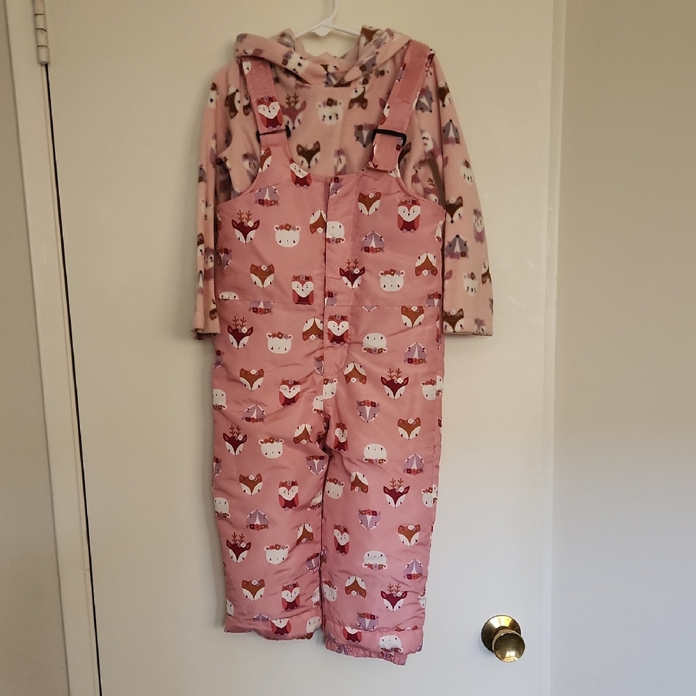 The Children's Place Pink Animal Print Overalls